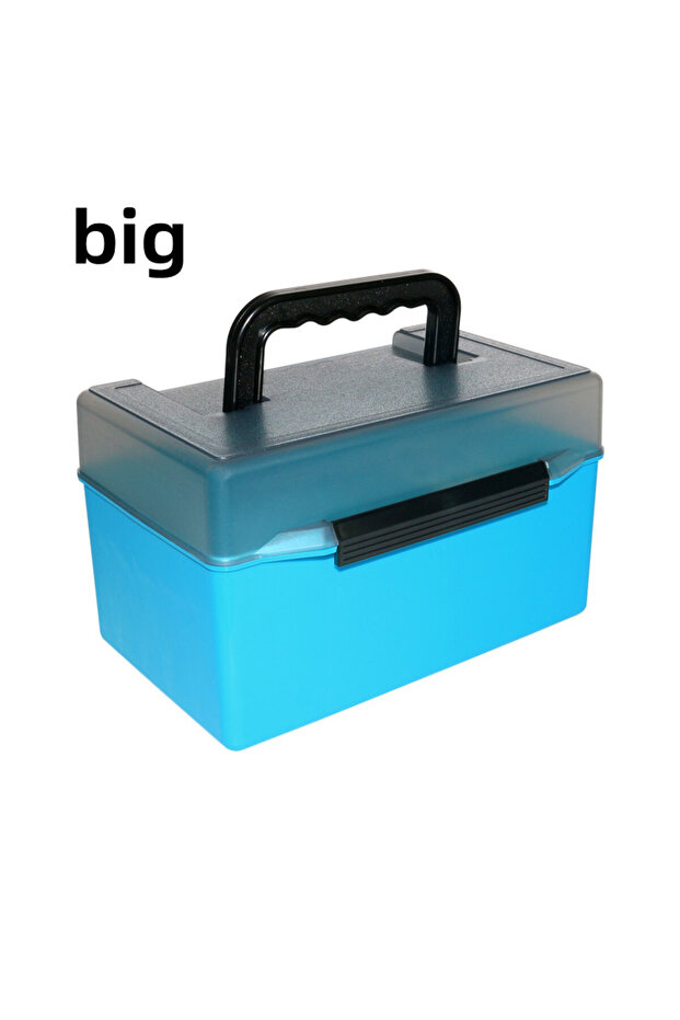 صندوق أدوات صيد السمك الأزرق الكبير، صناديق تنظيم أدوات صيد السمك، صندوق تخزين بلاستيكي على شكل أخطبوط من نوع Webfoot Egi، سمكة صغيرة