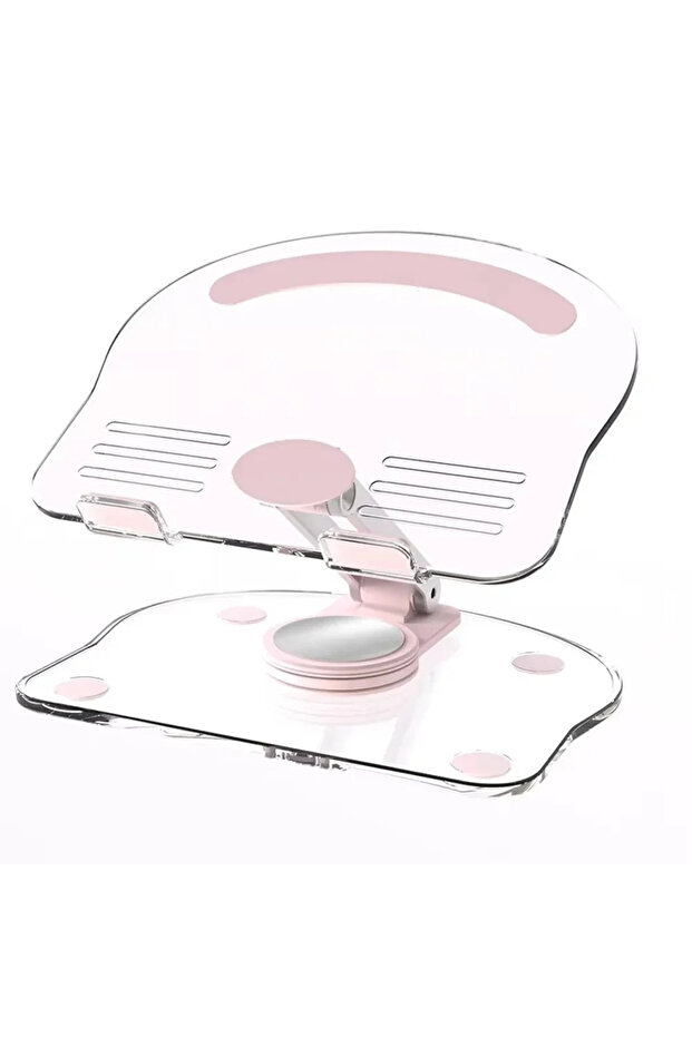 pink 360° Rotation Acrylic Tablet Stand Adjustable Phone Bracket Folding Anti-slip Holder For iPad P