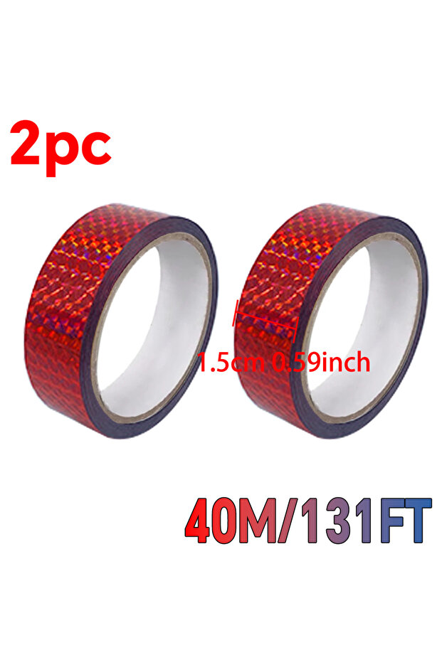 15mmx40m 15mmx40mX2PC Holographic Laser Tape, Self-Adhesive Glittery Decorative Tape, Party Gift Pac