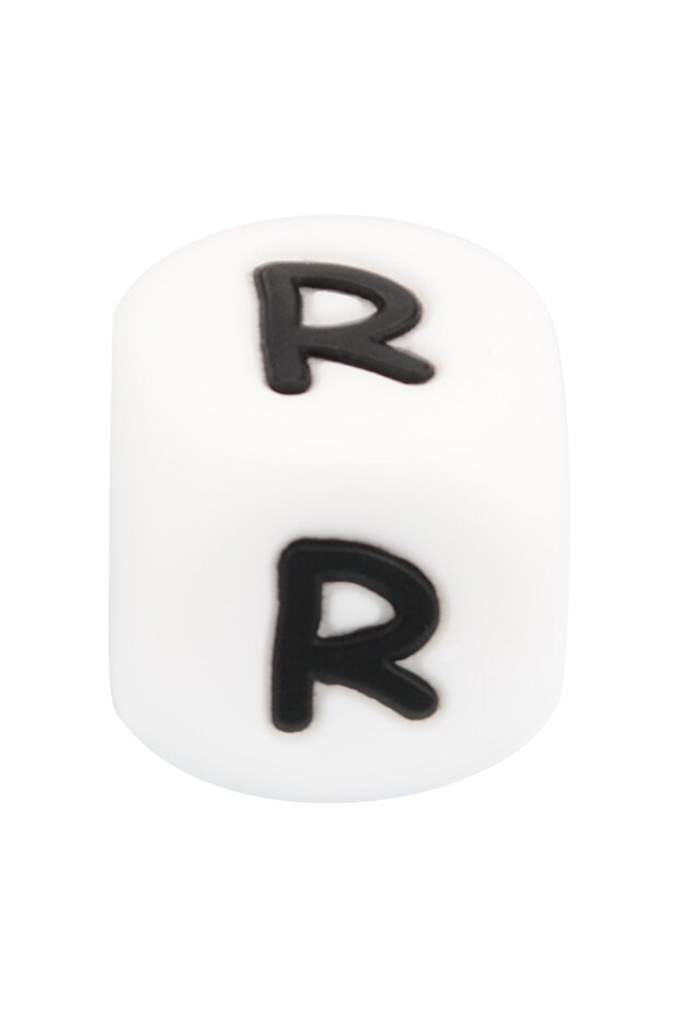 12mm R Lofca 100Pcs 12MM Silicone Letter Beads Silicone Beads Loose Beads Food Grade DIY Bracelet Ne