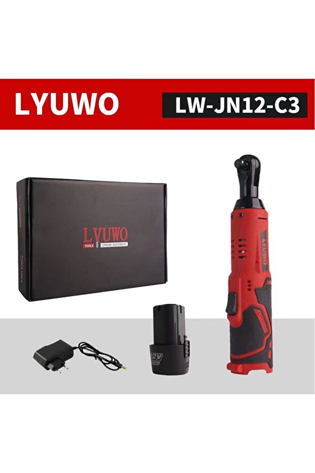EU LW-JN12-C3 LYUWO 3/8 Rechargeable Electric , Ratchet Set, Angle Drill, Screwdriver To Remove Scre
