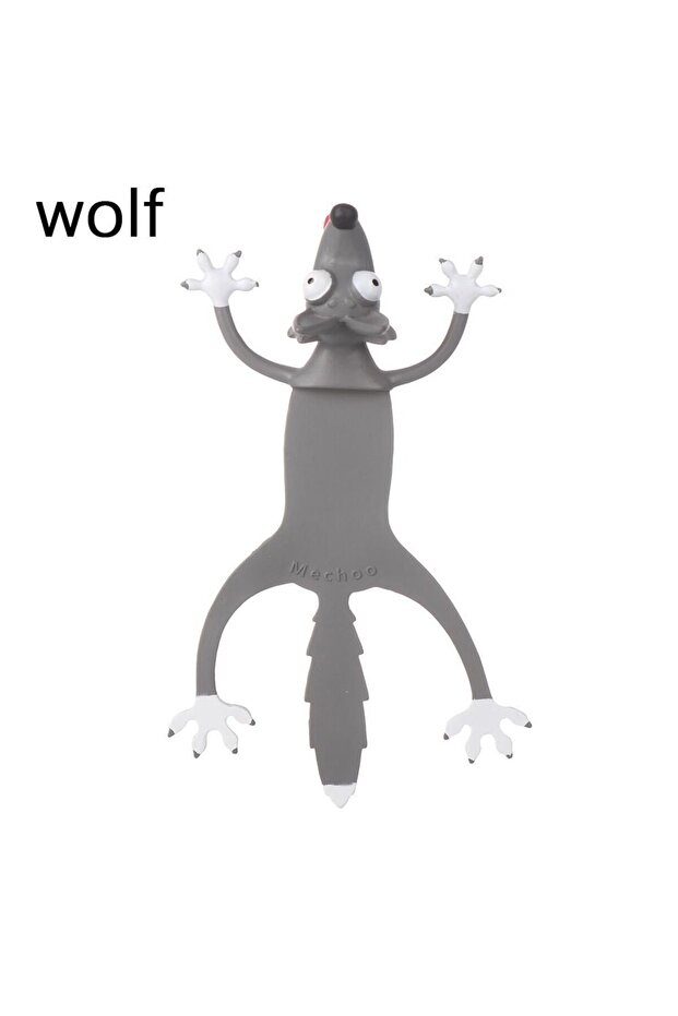 --wolf Creative Stationery Bookmarks 3D Stereo Cartoon Marker Animal Bookmarks Ocean Series Seal Oct