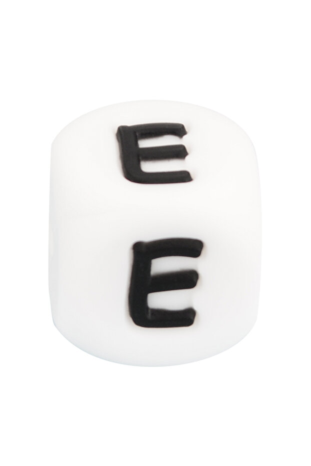 12mm E Lofca 100Pcs 12MM Silicone Letter Beads Silicone Beads Loose Beads Food Grade DIY Bracelet Ne