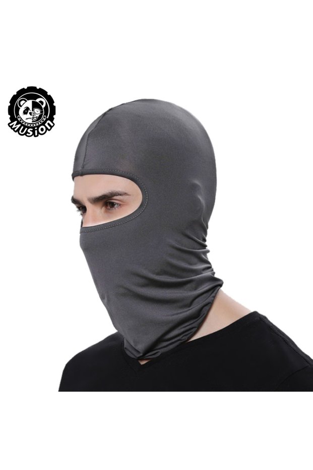 Dark Grey Musion Balaclava Dust-Proof Full Face Balaclava Ice Silk Cycling Motor Outdoor Fishing