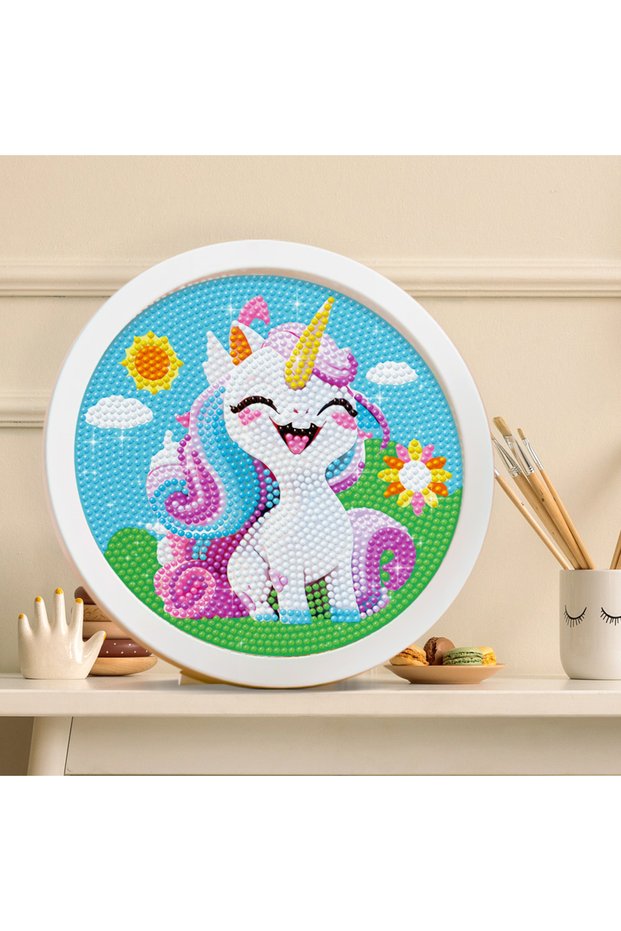BYK036 DIY Handmade Diamond Painting - Cartoon Unicorn Mermaid Mosaic Diamond Painting Set Gift - To