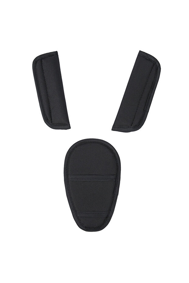 Black 3pcs Soft Baby Car Seat Belt Pads Stroller Harness Covers Universal Shoulder Strap Cushions Pr