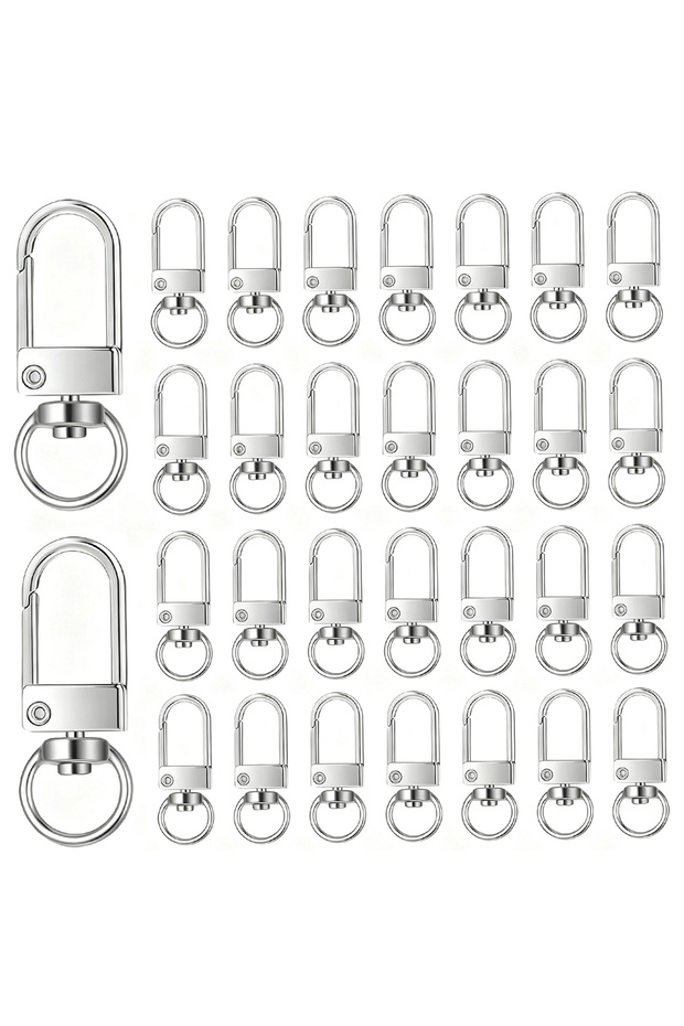 30PCS Silver 10/30/50pcs Rotating Dog Buckle Gold Lobster Clasps Hooks For DIY Jewelry Making Key Ri