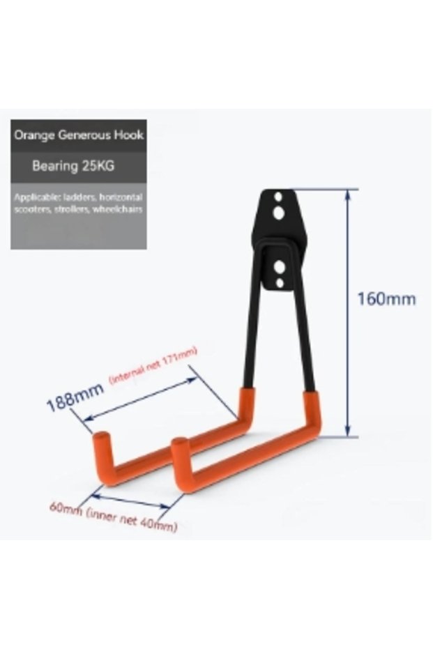 Large U Bicycle Garage Heavy Storage Hook Warehouse Hardware Strong Load-Bearing Small/Medium Square