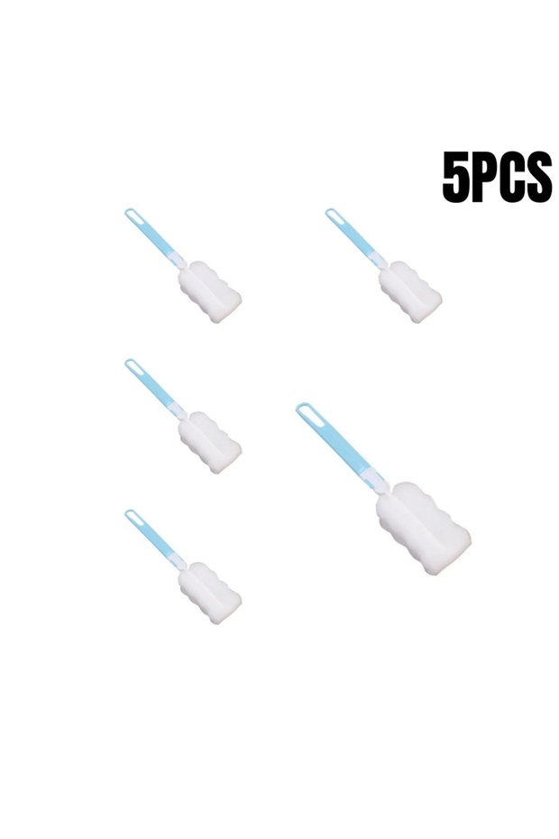 5PCS 1/5/10Pcs Soft Sponge Cup Brush Long Handle Sponge Bottle Brush Drink Wineglass Bottle Glass Cu