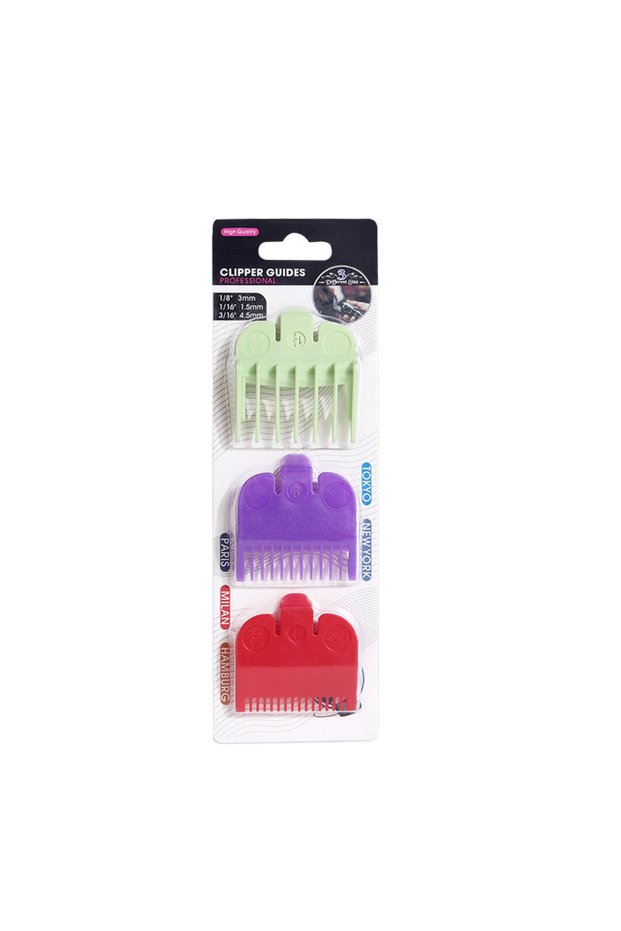 3PcsSet 1.5/3/4.5mm Color Limit Combs Barbershop Cutting Guide Comb Plastic Hair Clipper Guards Atta