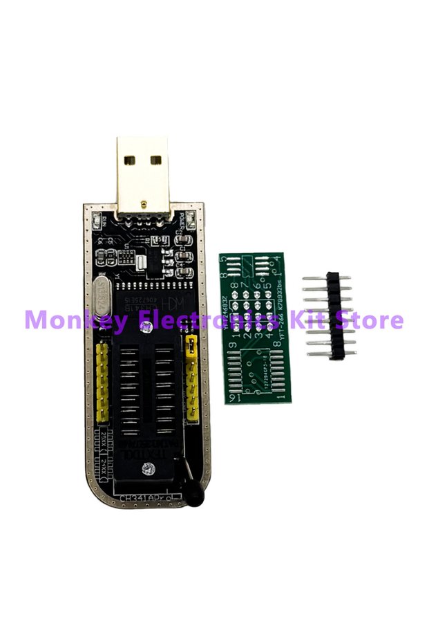 محول برمجة 1CH341A CH341A/B + مشبك SOP8 + محول SOIC8 مع كابل + محول 1.8 فولت CH341A EEPROM Fl