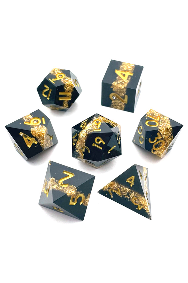 Style-12 7PCS Sharp Resin Dices Set Multicolour Polyhedral Molds Multiplayers Digital Role Playing B