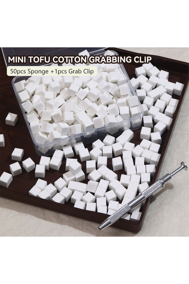 Sponge Grab Pen Set 50pcs Gradient Sponge Nail Art Printing Tools Dotting Brushes Nail Art Supplies