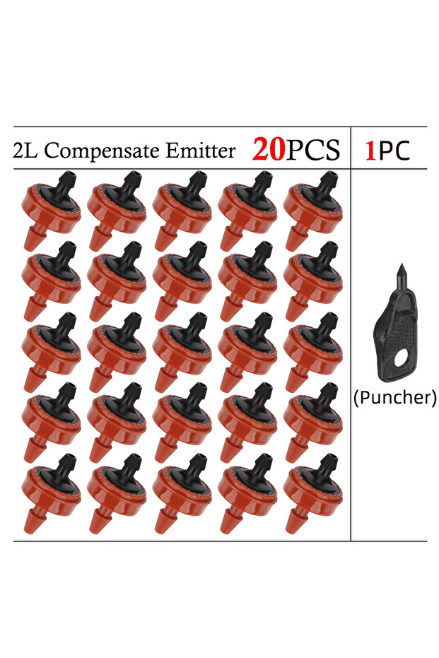 AX20pcs-2L 20-200PCS 2L 4L 8L منقط ري أوتوماتيكي بتعويض الضغط وتدفق ثابت للحدائق متين