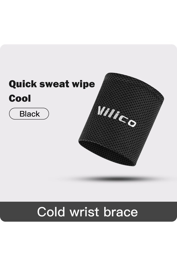 L AB133-BK Cool Feeling Wrist Guard With Elastic Weaving Fitness Running Cycling Outdoor Daily Exerc