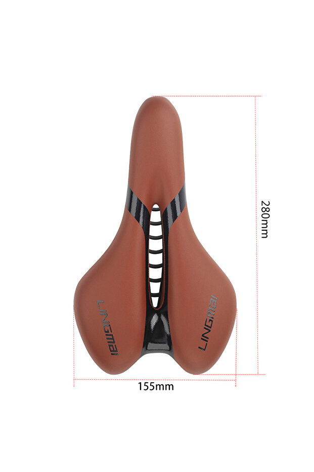 B1 brown Bicycle Seat for Men and Women Waterproof Bike Saddle Soft Shock Absorbing