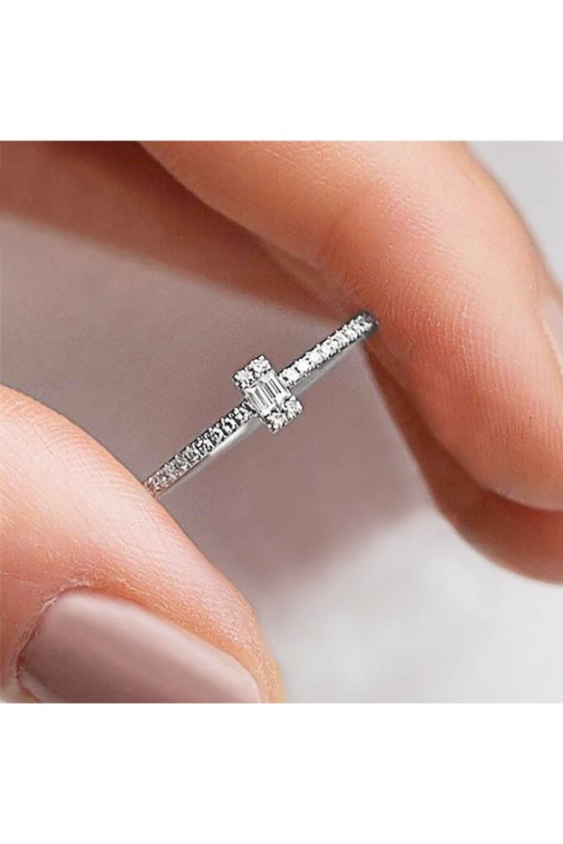 6 F1227 Huitan Delicate Girls Finger Rings with CZ Party Daily Wear Fashion Versatile Accessories fo