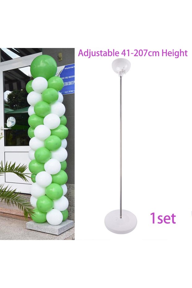 As photo 1set stand no base 1/2set Adjustable Balloon Column Stand Kit Metal Ballon Holder Base Wedd