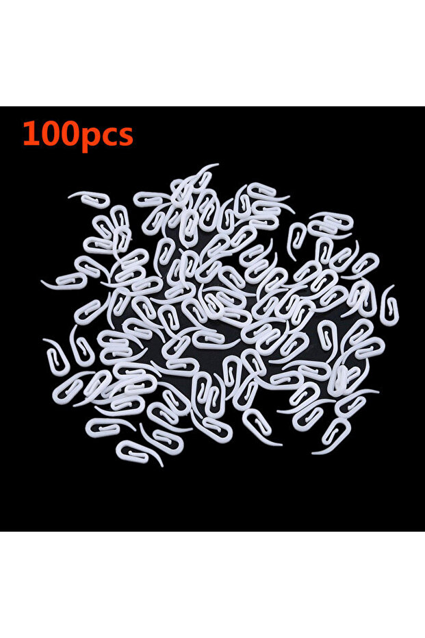 100PCS 100/200pcs White Hanging Curtain Hooks Household Plastic Window Hanger Curtain Curtain Hooks