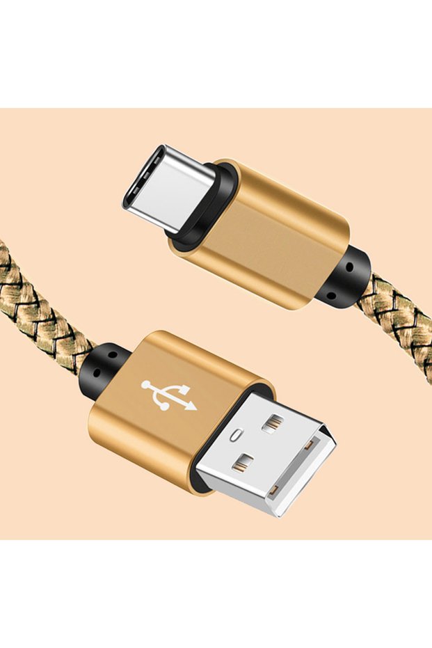 كابل شحن USB A إلى Type C بطول 1 متر، كابل بيانات نايلون سريع الشحن لأجهزة آيفون وأندرويد وهواوي وسامسونج