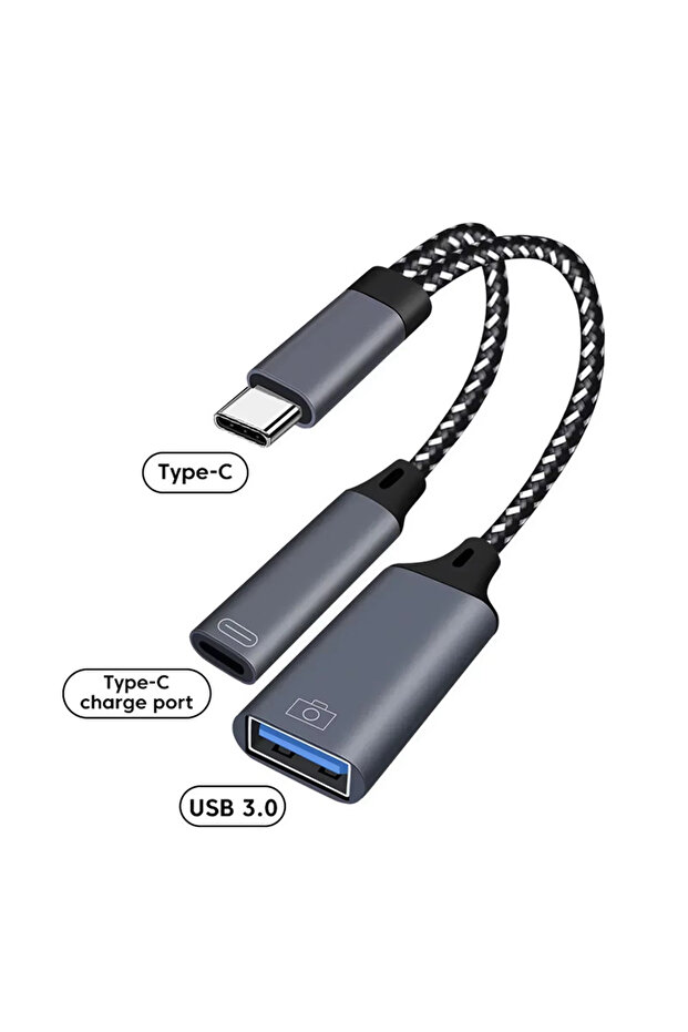 USB C OTG Adapter Gaming Switch USB C OTG Cable Phone Adapter 2 in 1 Type C to USB A Adapter with PD