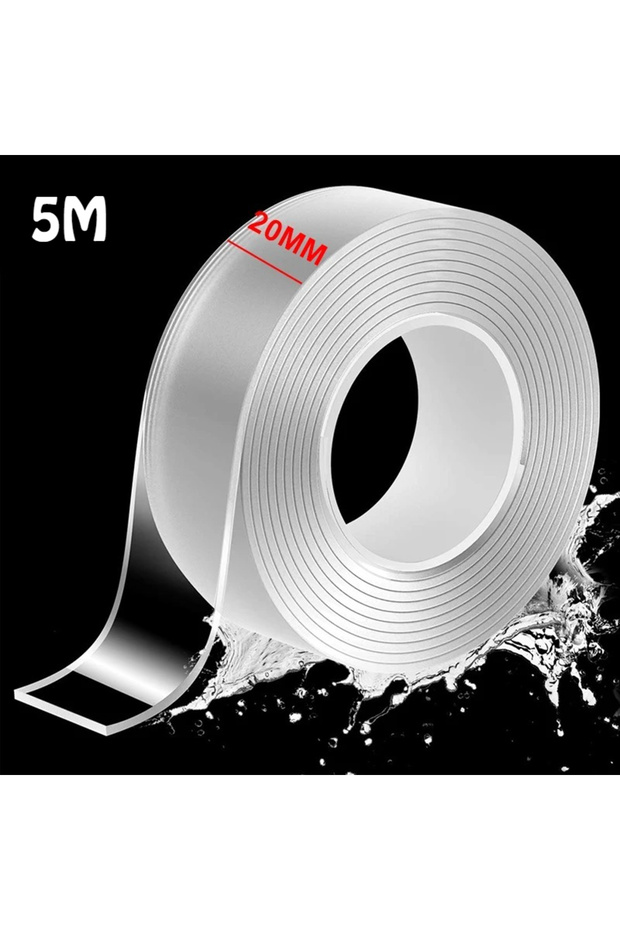 20mm 5M 1M/3M/5M Nano Double Sided Tape Duty Transparent Adhesive Strips Non-slip Waterproof Transp