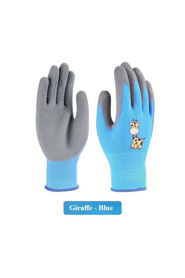 S Over 11 Years C DIY Kids Safety Protection Gloves Durable Waterproof Work Garden Non-Slip,Children