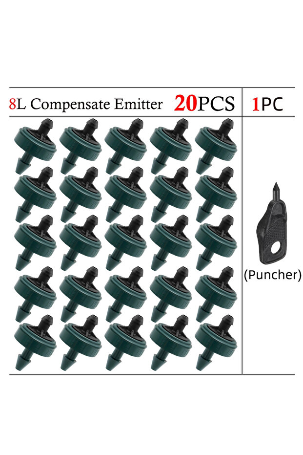 CX20pcs-8L 20-200 قطعة 2 لتر 4 لتر 8 لتر منقط ري أوتوماتيكي بتعويض الضغط وتدفق ثابت للحدائق