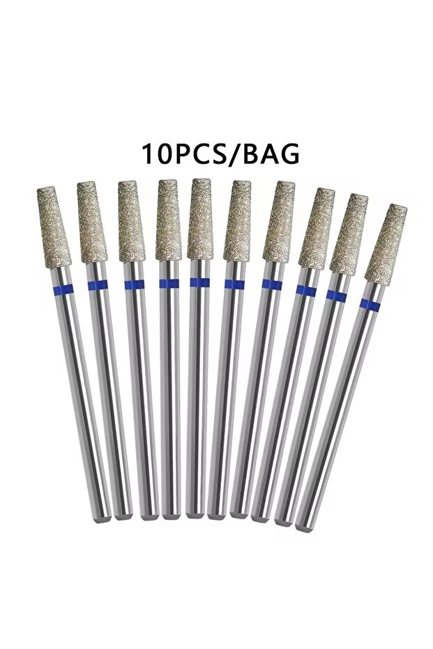 M 10pcs 10Pcs/set Diamond Nail Drill Bit Set Nail Diamond Milling Cutter for Manicure 3/32" Burr El