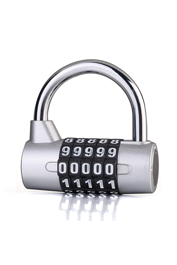 5 sliver 4,5 Digit Number Combination Travel Password Lock Combination Padlock Zinc Alloy 4 Colors C