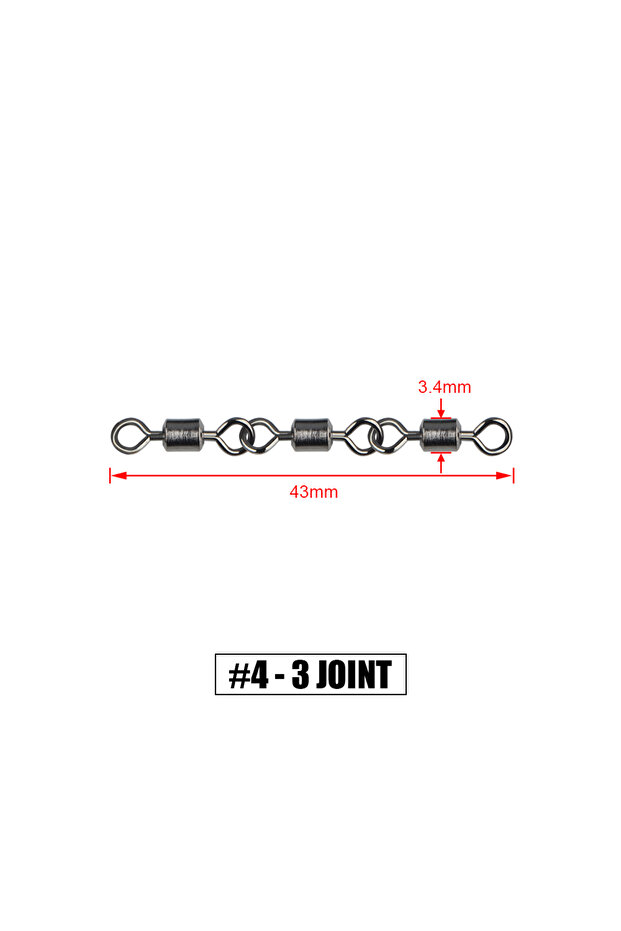 Jointed 3 No 4 Spinpoler 2 3 4 5 Jointed Rolling Swivel Stainless Steel Combined For Freshwater Salt