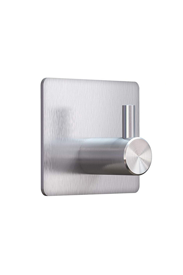 silver-1pcs Modern style stainless steel adhesive hooks for bathroom room kitchen clothes hats clutt
