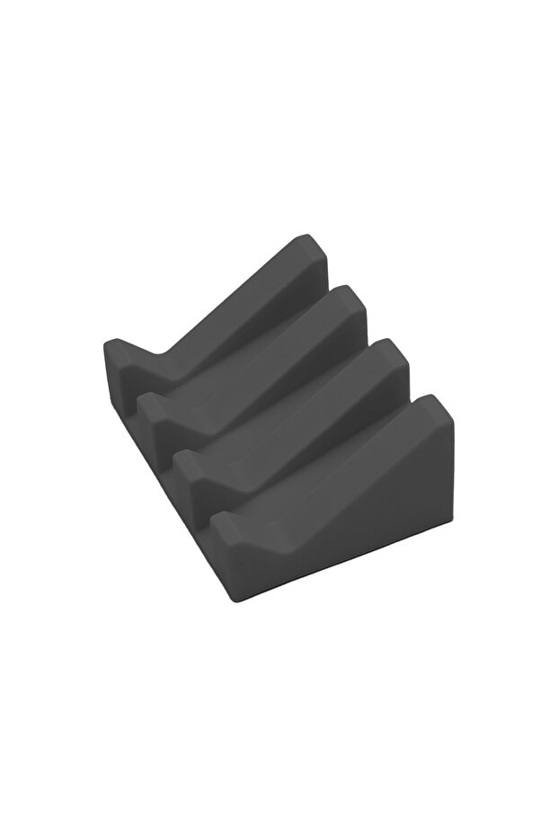 L DARK GRAY 1pc silicone drainage soapdish, automatic drainage soap rack, bathroom soap rack, bathro