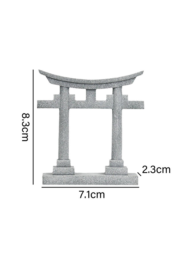7.1x2.3x8.3cm Japan Torii Gate Shrine Model Figurine Landscape Ornament for Aquarium Decor Fish Tank