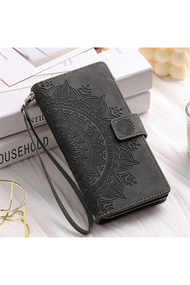 Galaxy S24 or S25 Case & Strap black Leather Flip Case For S26 S25 S23 S24 Ultra S22 S21 Plus S20