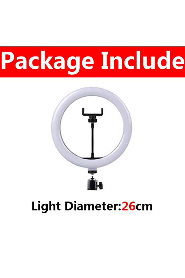 26cm Only Lamp 16/26/33cm LED Selfie Ring Light Dimmable LED Lamp Photography Ringlight For Phone Vi