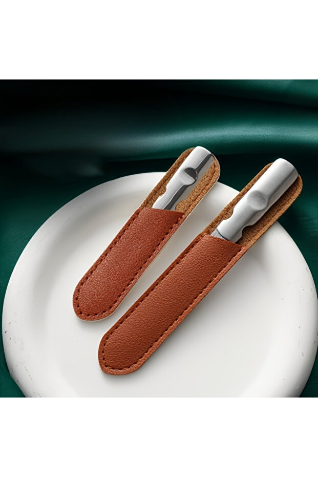 Long and short Stainless Steel Double-sided Nail File With Bamboo Handle Nail Polishing Tool Polishi