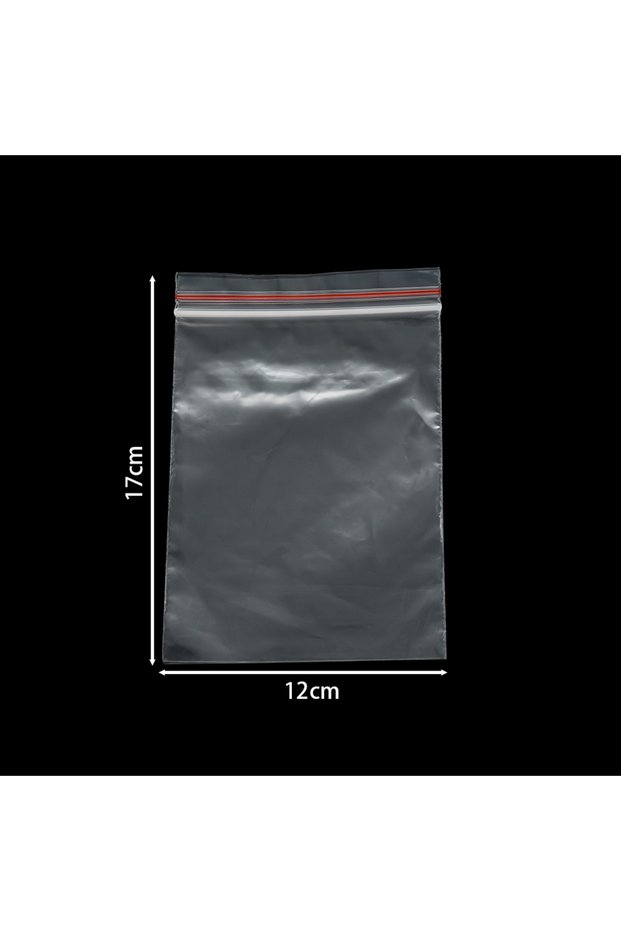 12x17cm 100Pcs Multiple Sizes Transparent Ziplock Plastic Bag for Jewelry Beads Bracelets Storage Sm