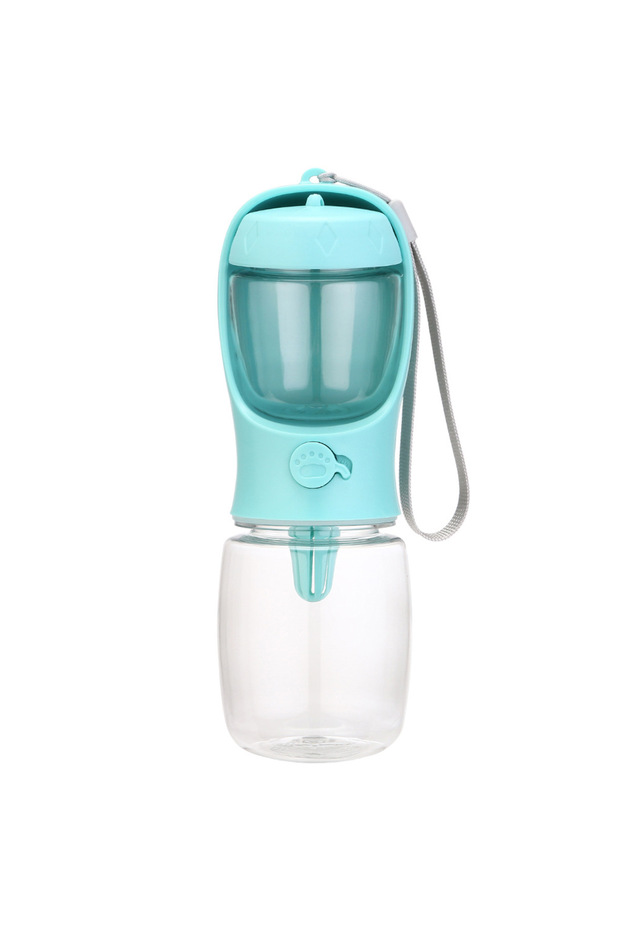 350ml Blue Pets Dog Water Bottle Portable Food Grade Material Dog Cat Travel Pet Water Cup Bottle wi