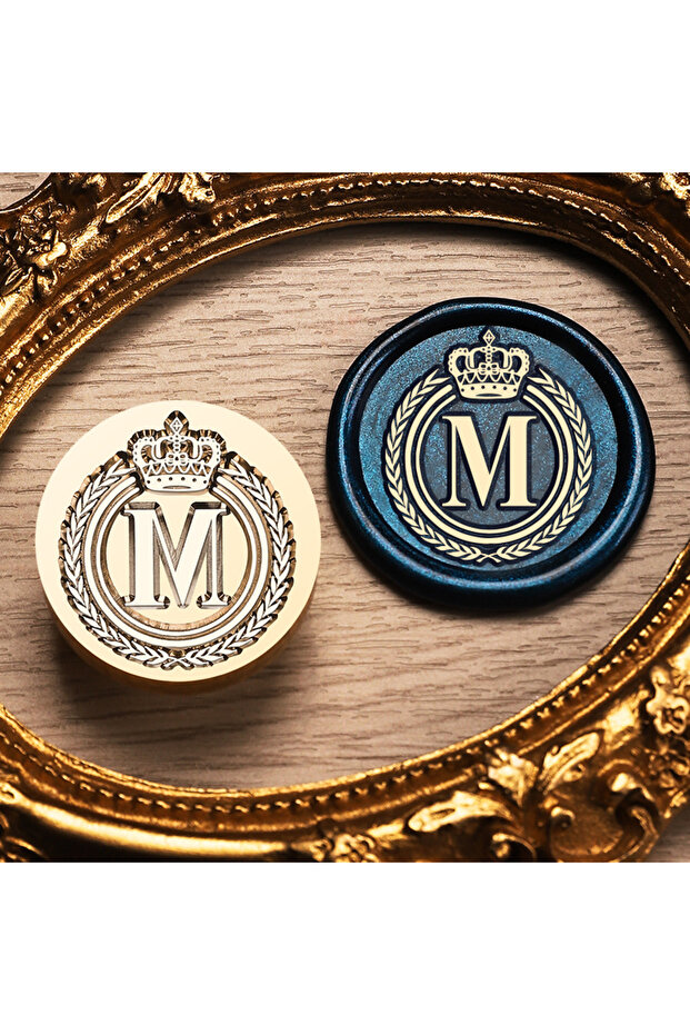 M 25mm Crown Letter A-Z Sealing Wax Stamp Customize 26 English Alphabet Brass For DIY Scrapbooking E