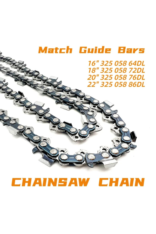 0.325 - 32T 64DL Economical Full Chisel Chain 0.325' 1.5mm 64 72 76 86 Drive Links Are Available for
