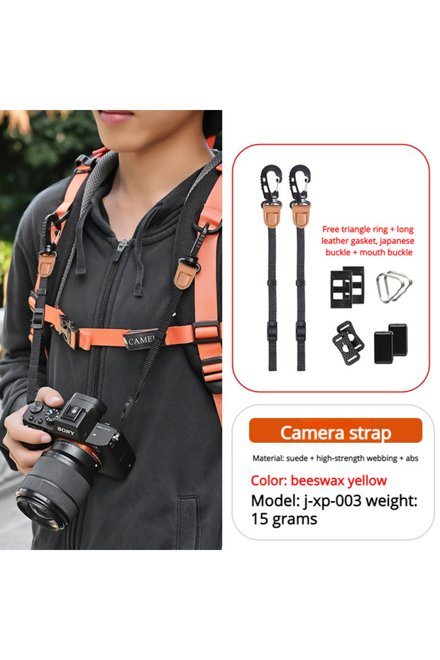 حزام ظهر J-XP-003 لتقليل الضغط على كاميرات DSLR، مناسب لكاميرات كانون ونيكون وفوجي بدون مرآة