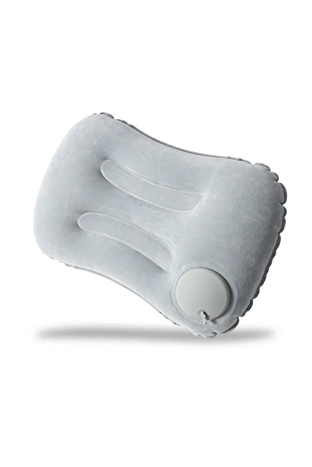 grey Portable Comfortable Inflatable Pillow, Camping Pillow, Pool Pillow, Ultra Soft Car Pillow for