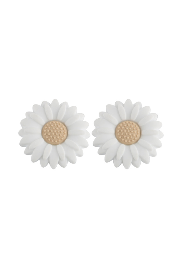 5PCS 20MM NO.2 5pcs 20/30MM New Flower Silicone Beads For Jewelry Making DIY Daisy Focus Beadable Pe