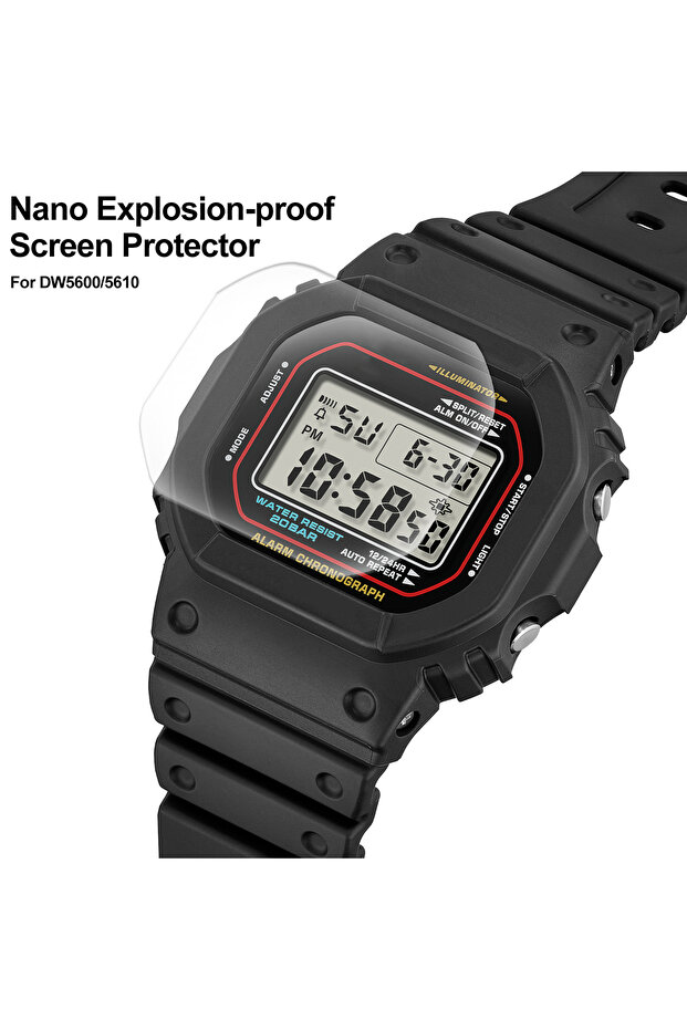 DW5600 3PACK Nano Explosion-proof Screen Protector For DW5600 DW5610 Sport Watch HD Clear Anti-Scrat