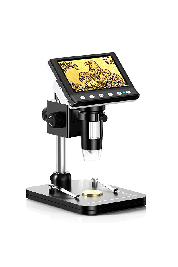 1600X DM7-Z01C RIEVBCAU DM7 4.3'' Digital Microscope 1000X Coin Microscope 1080P Video Microscope fo
