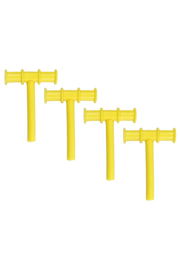 4pcs Yellow Speech Therapy Teeth Massager Adult Children Speak Oral Muscle Rehabilitation Training C