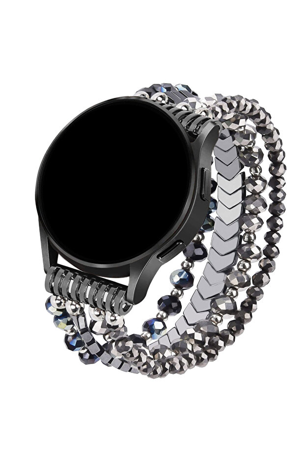 black for Samsung Galaxy Watch 6/5/4 40/44mm Bands/Active 2 Watch 4 42/46mm Band Women, 20mm Handmad