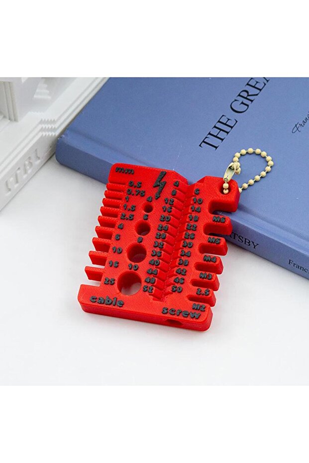 Red Portable 3D Printed Wire Screw Measuring Tool Nut And Drill Bit Thread Checker Screw Drill Bit G