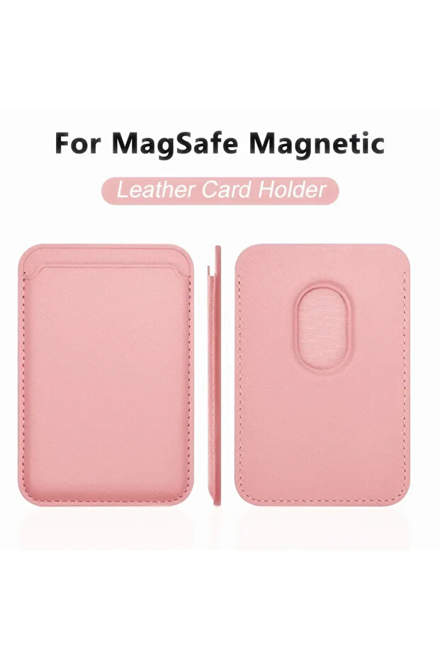 Pink For Magsafe Accessories Magnetic Wallet Holder Leather Case For iPhone 13 12 14 15 16 17 Pro Ma